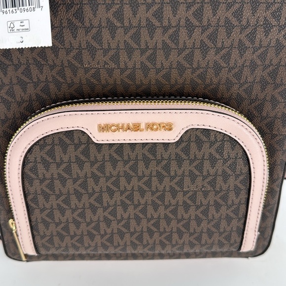 Michael Kors Jaycee Medium Logo Backpack in Powder Blush NWT - Picture 7 of 12